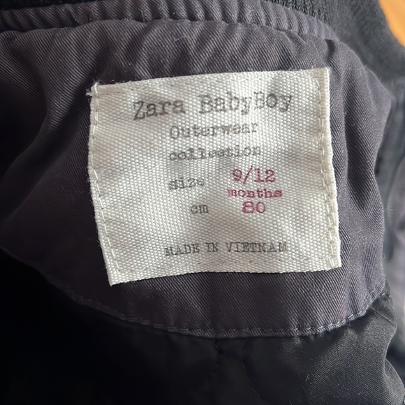 Zara Baby Let’s Be Creative long bomber jacket in black - Picture 4 of 4